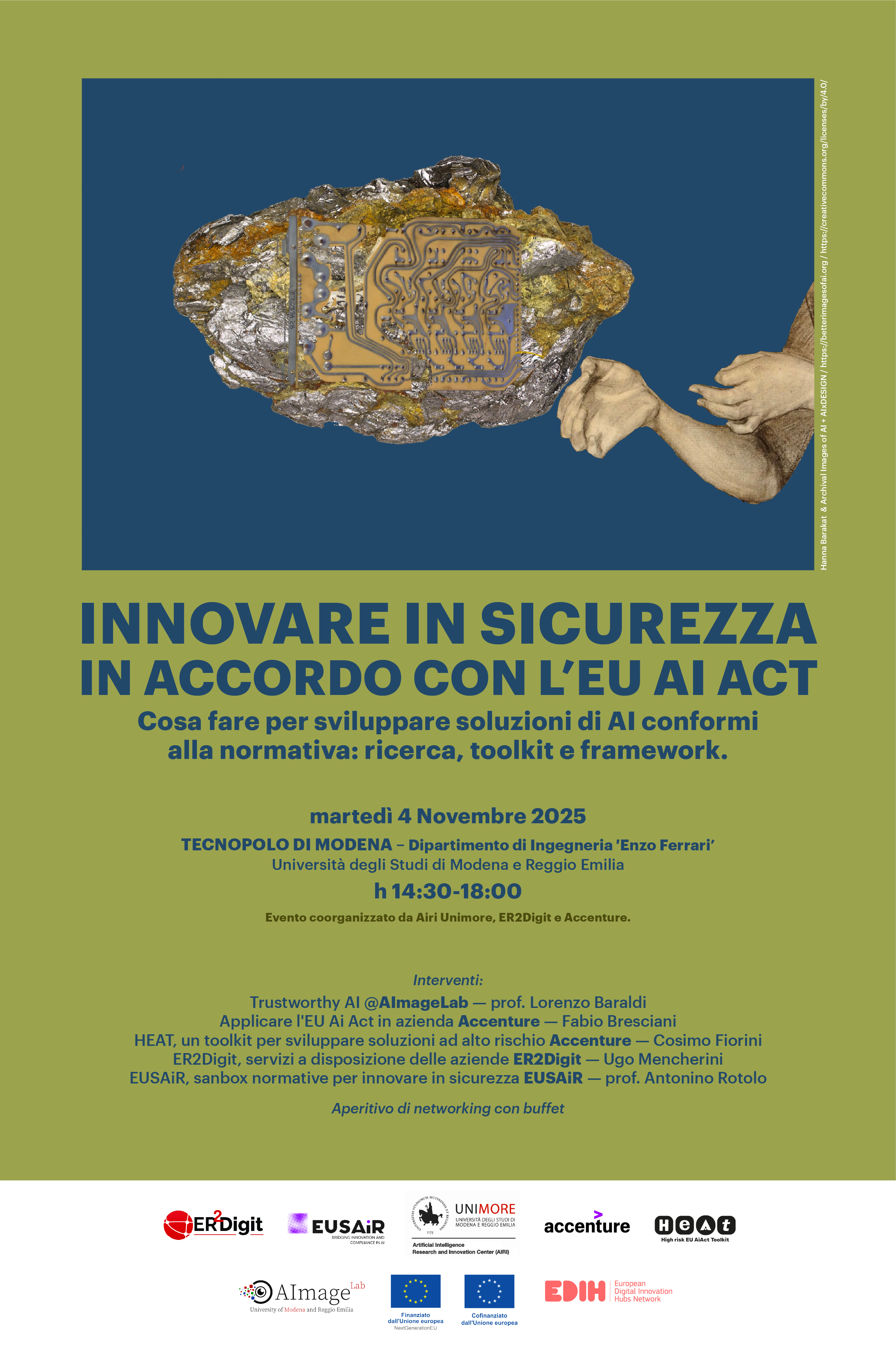 Innovare in sicurezza in accordo con l'EU AI Act-4 nov. 2025 ore 14:30-Sala del Tecnopolo del Dipartimento di Ingegneria "Enzo Ferrari"