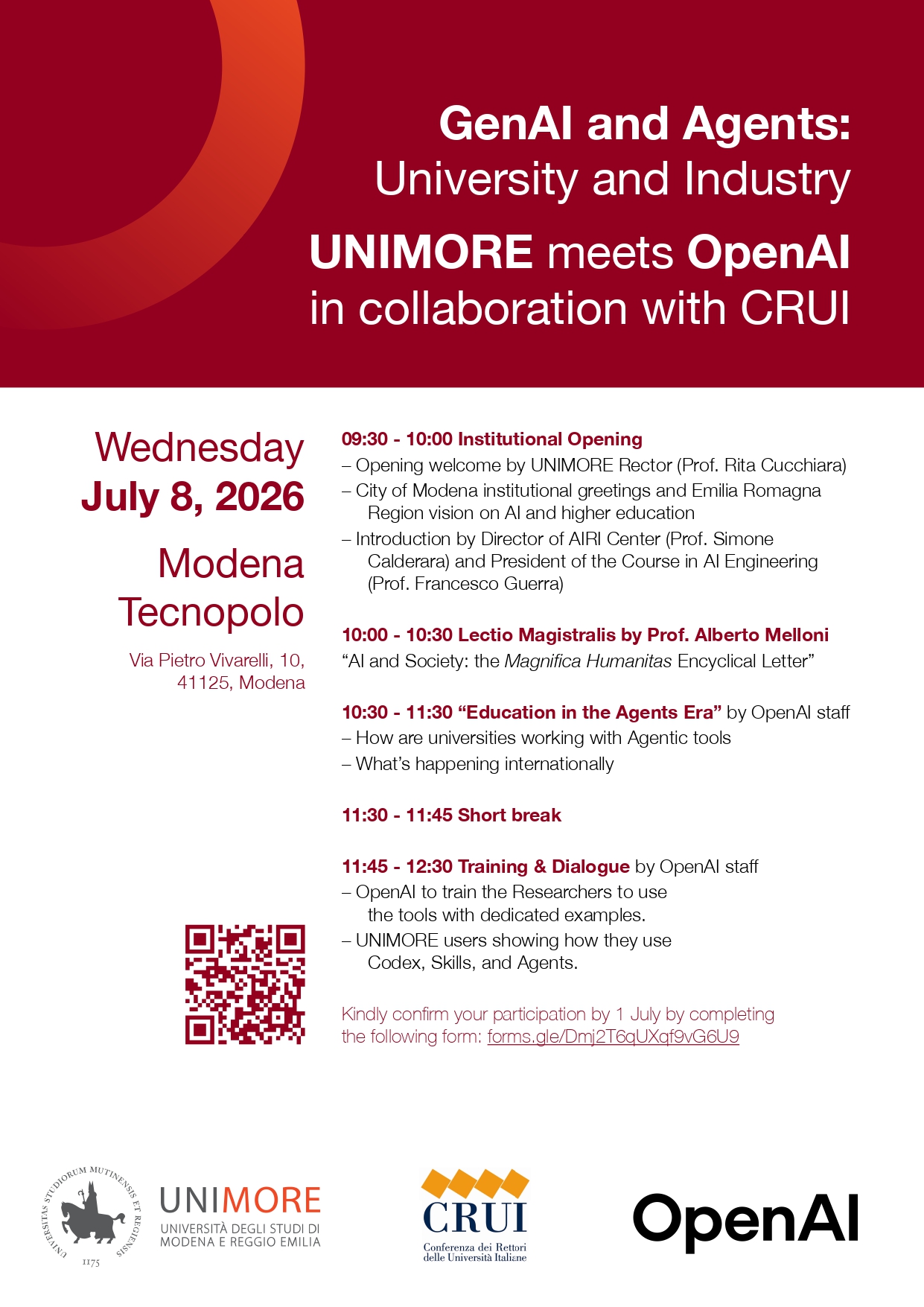 UNIMORE meets OpenAI in collaboration with CRUI